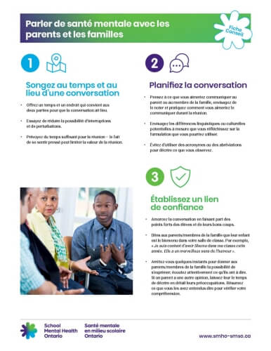 Parler de santé mentale avec les parents et les familles