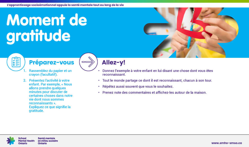 Instructions pour "Moment de gratitude"