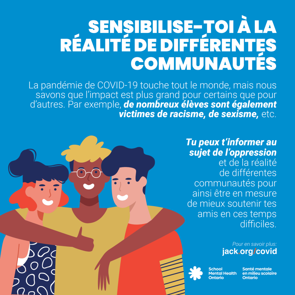 Texte accompagné de l'image de trois personnes s'enlaçant. Une description complète est fournie ci-après.