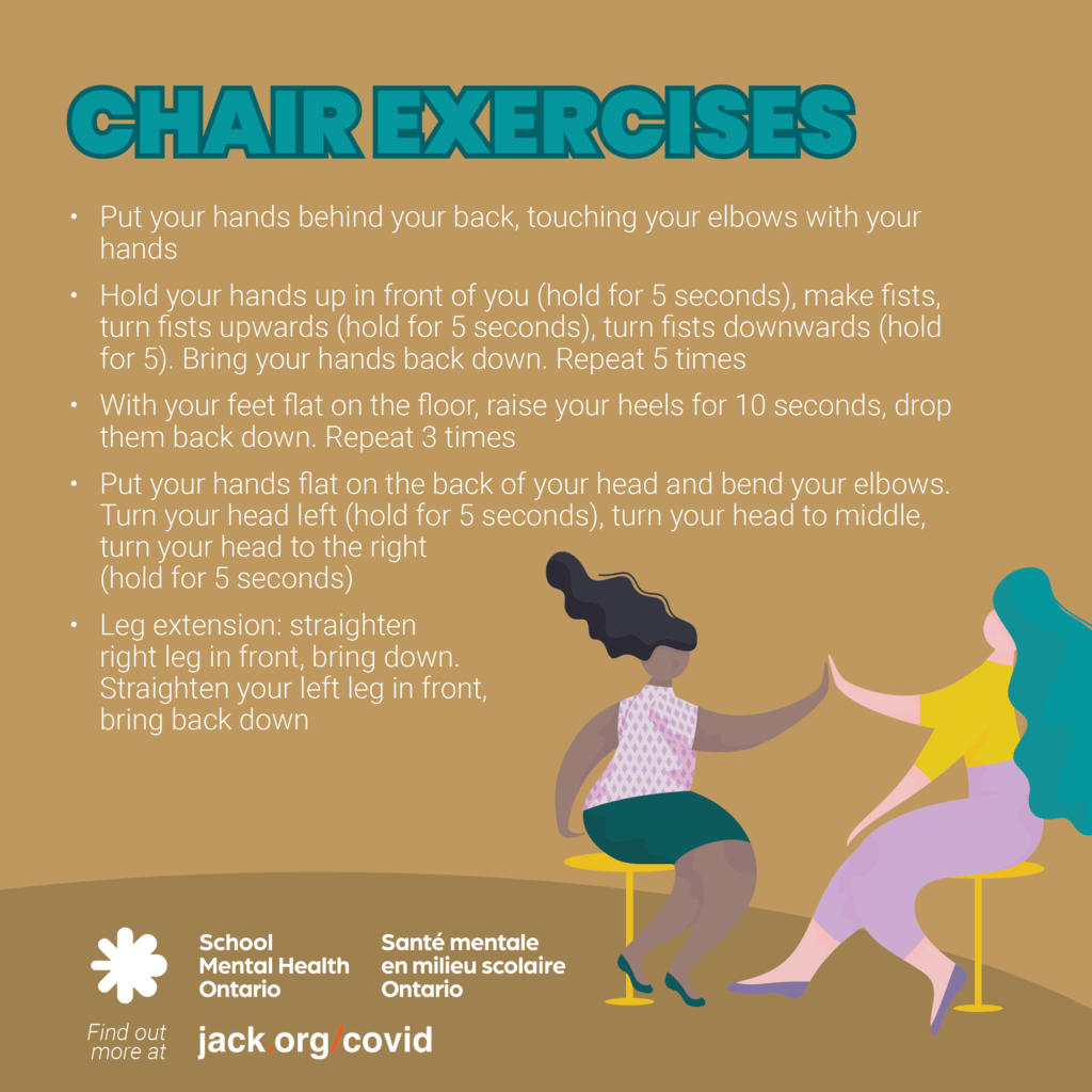 Text and two cartoon people sitting in chair and high fiving each other. A full description follows.
