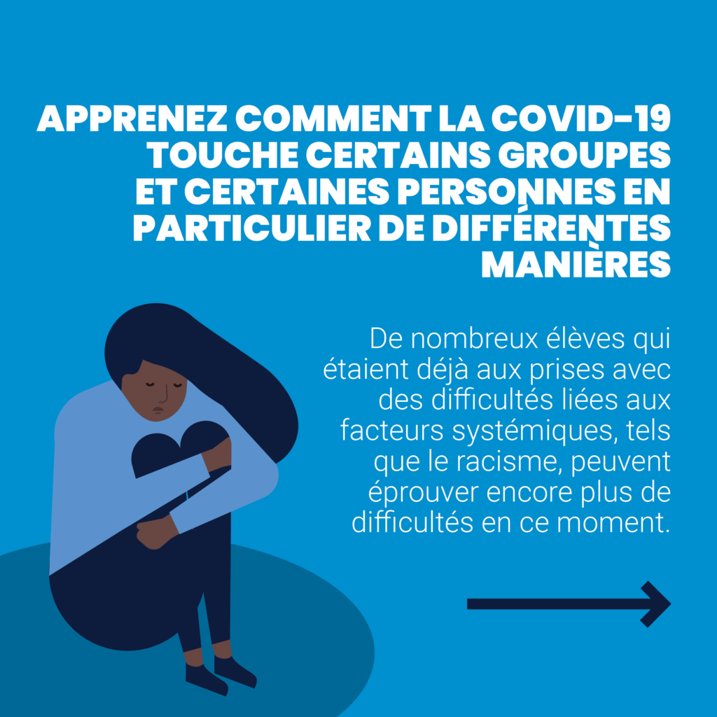 Texte accompagné de l'image d'une personne agrippant ses genoux à sa poitrine. Une description complète est fournie ci-après.