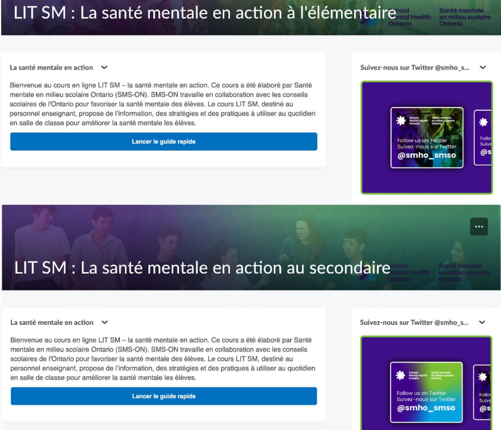 LIT SM – la santé mentale en action - Personnel scolaire