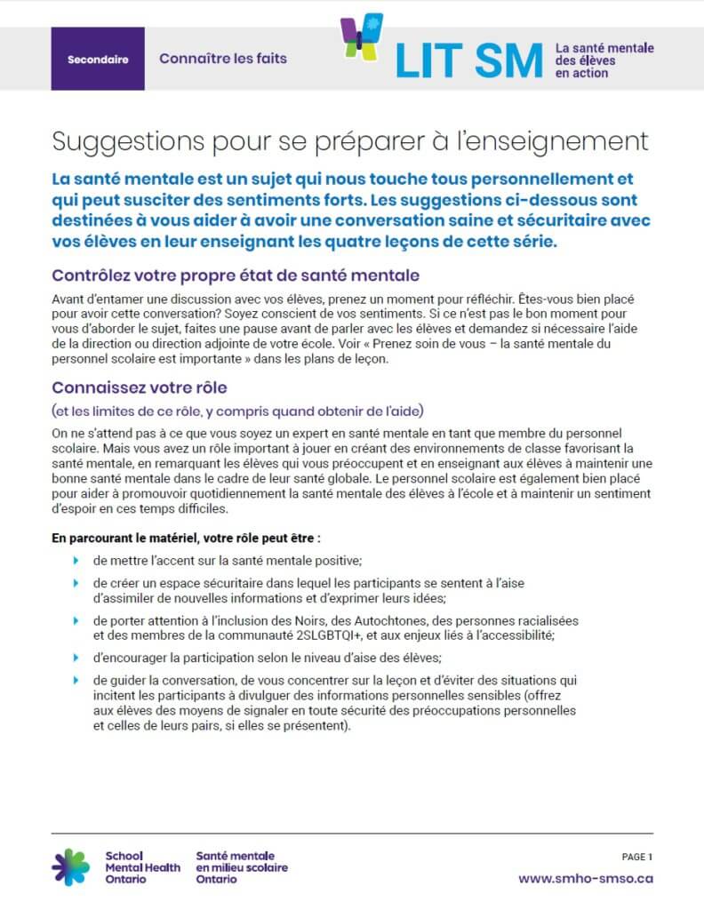 Suggestions pour se préparer à l’enseignement