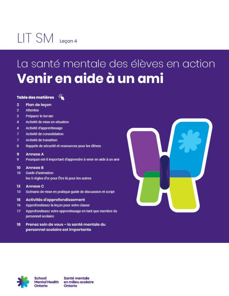 Venir en aide a un ami secondaire