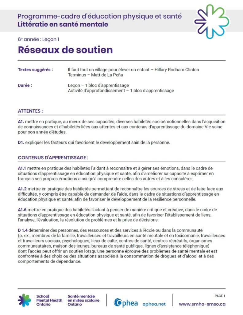 6 année Leçon 1