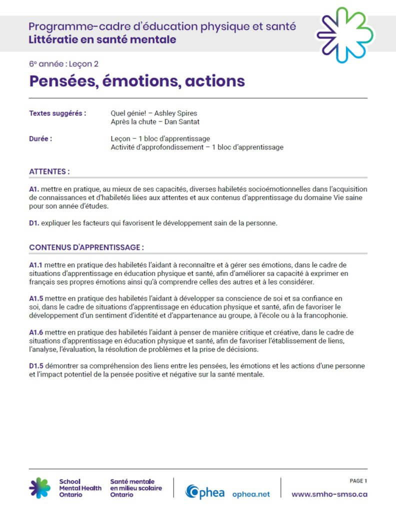6 année Leçon 2