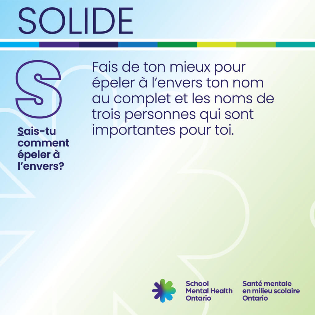 Texte S - Sais-tu comment épeler à l’envers? Une description complète est fournie ci-après.