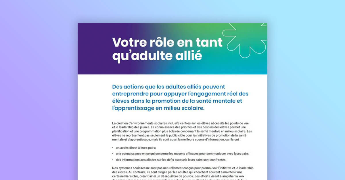 Ressources pour soutenir les adultes alliés