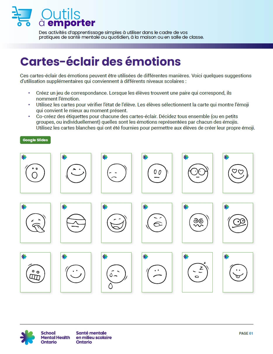 Cartes-éclair des émotions