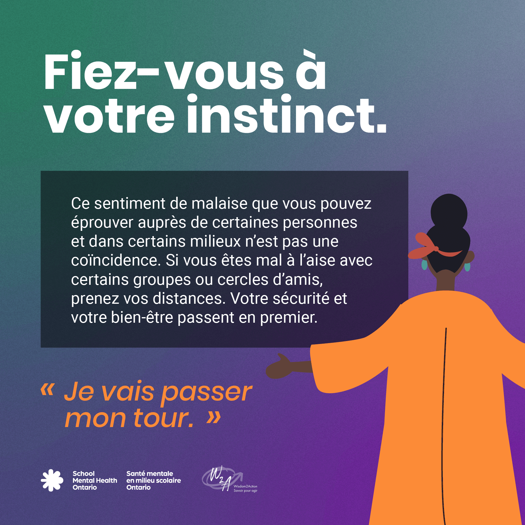 Fiez-vous á votre instinct. - voir la description complète de l'image ci-dessous.