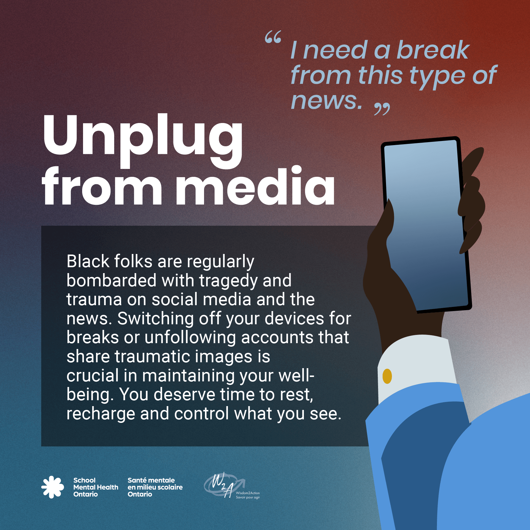 Unplug from media - see full description of image below.