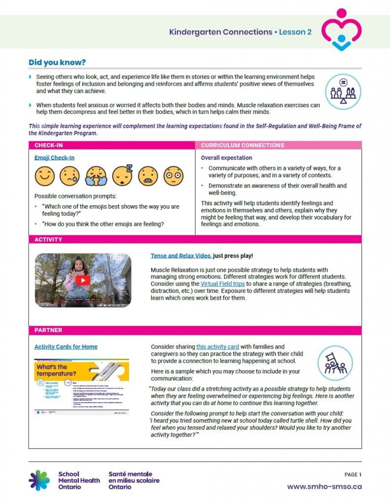 Kindergarten Connections - Lesson 2