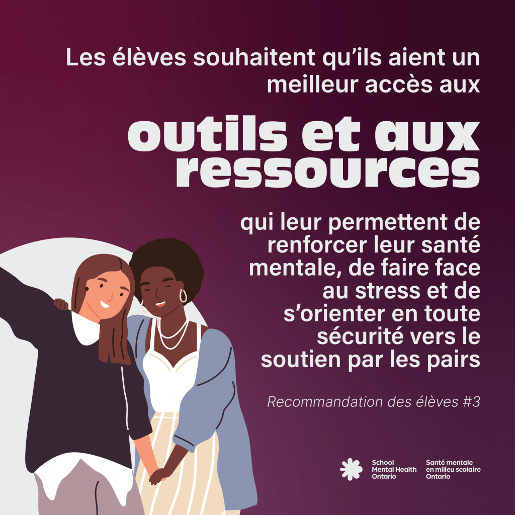 Recommandation n°3 de l'élève, voir la description de l'image carrée ci-dessous.