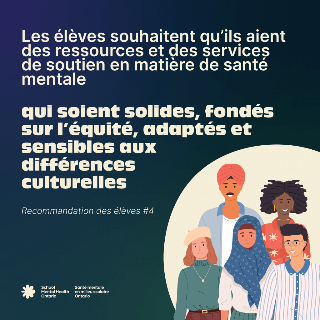 Recommandation n°4 de l'élève, voir la description de l'image carrée ci-dessous.