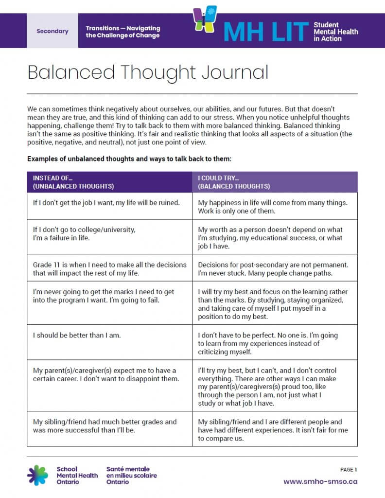 Navigating the Challenge of Change - Personal Stress Management Plan