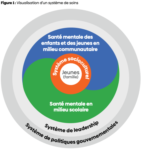 graphique de visualisation du système de soins voir la description complète ci-dessous.