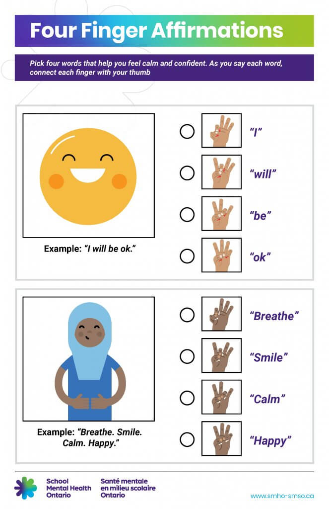 Four finger affirmations