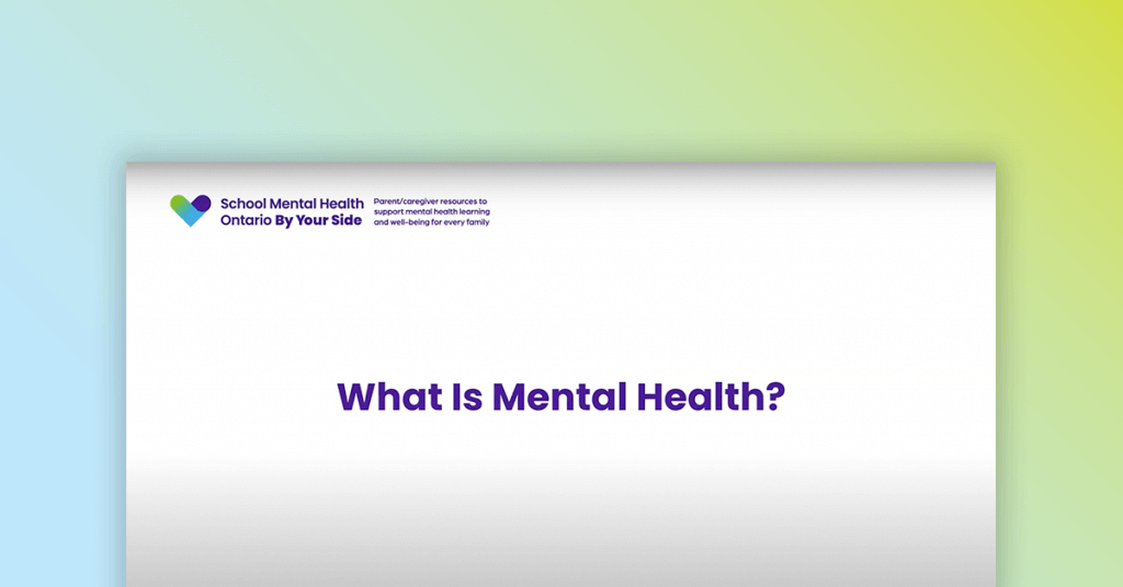 What is mental health?