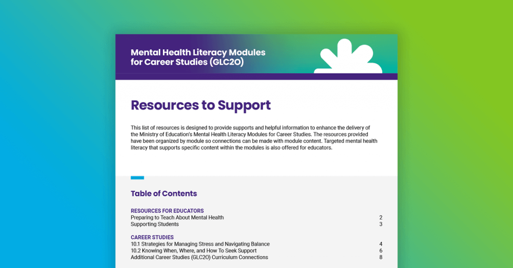 Resources to support implementation