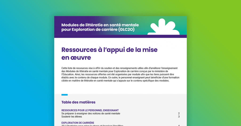 Ressources à l’appui de la mise en oeuvre