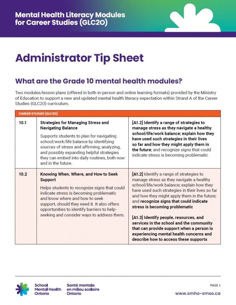School Administrator Tip Sheet
