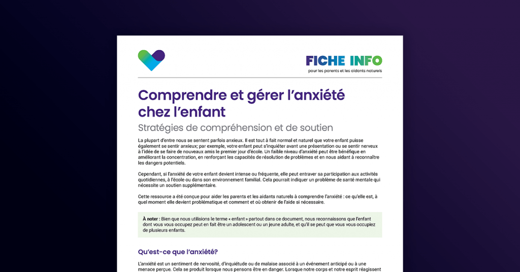 Comprendre et gérer l’anxiété chez l’enfant : Stratégies de compréhension et de soutien