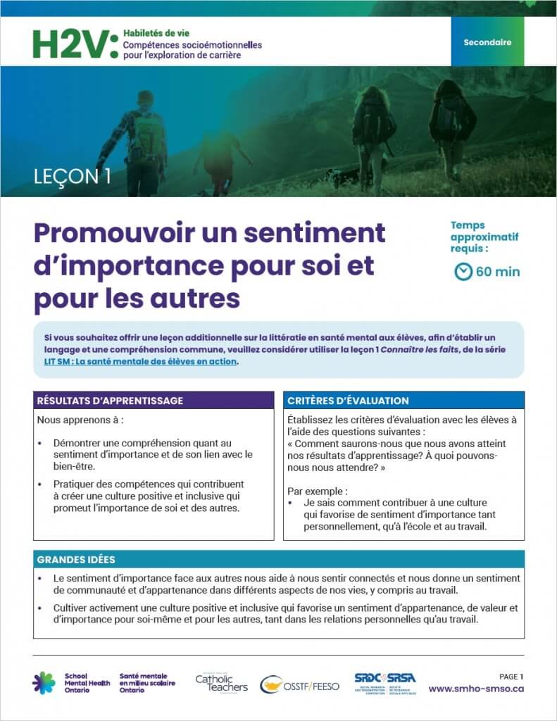 Plan de leçon 1