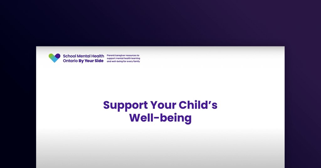 Support Your Child’s Well-being