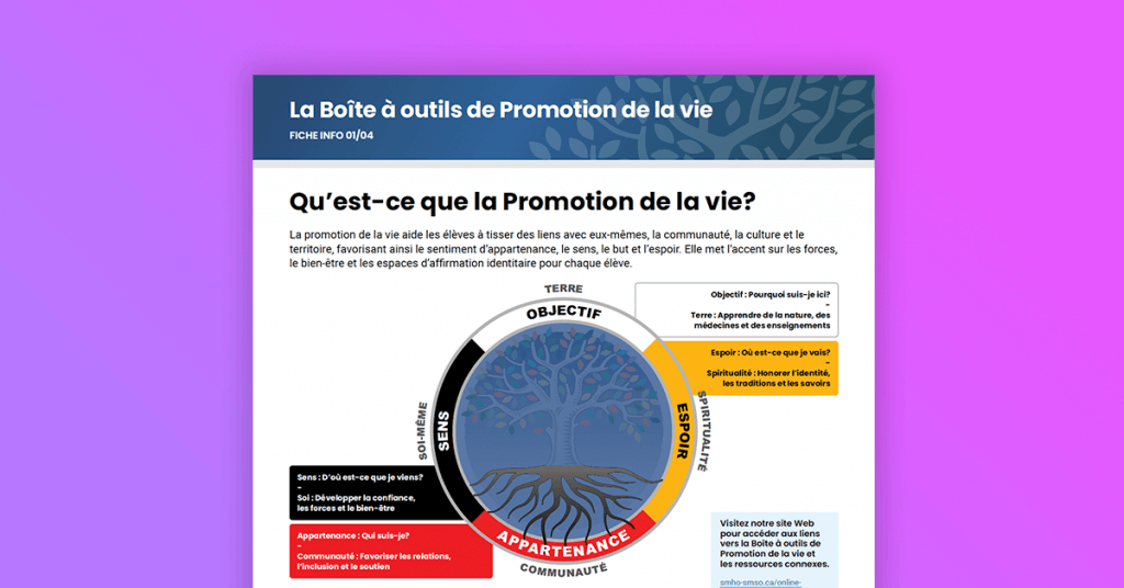 La Boîte à outils de Promotion de la vie et les ressources connexes