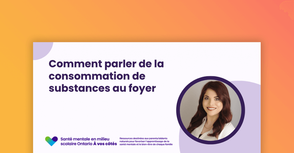 Webinaire - Comment parler de la consommation de substances au foyer