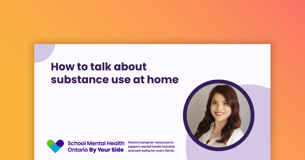 Webinar - How to talk about substance use at home