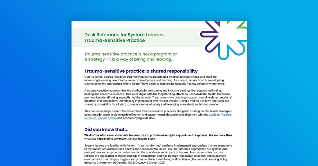 Trauma-sensitive practice for system and school leaders