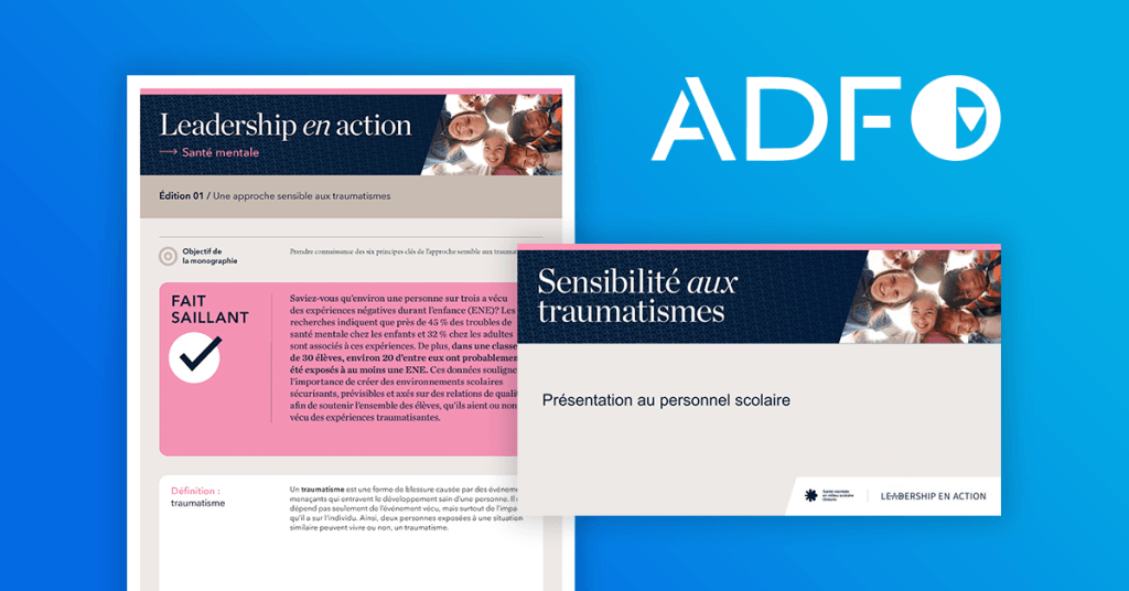 Guide de référence à l’intention des leaders du système : Pratique sensible aux traumatismes