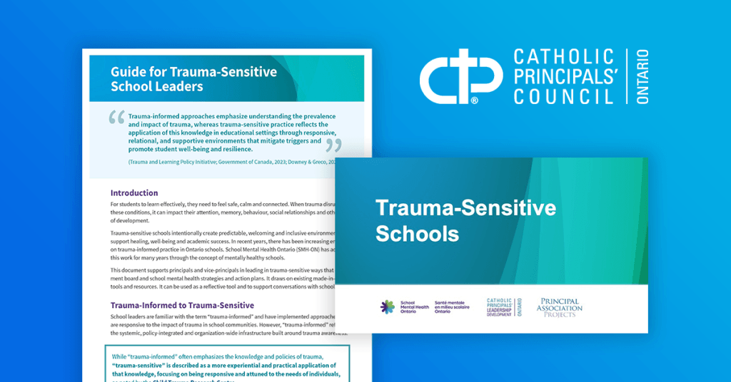 Guide and slide deck: Trauma-sensitive practice for school leaders - resources from CPCO